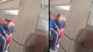 Terrifying moments as passenger opens plane door mid-air
