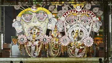 Holy Trinity adorns Gajanana Besha