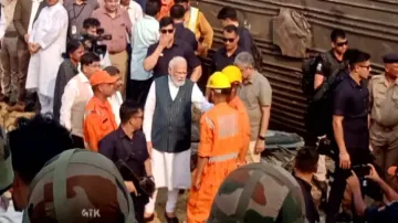 PM Modi At Bahanaga Train Accident Spot