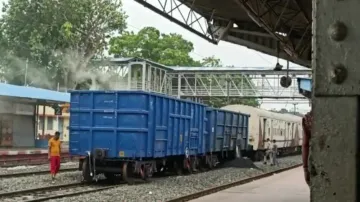 Fire In Goods Train Wagon