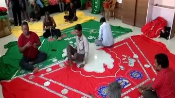 Rath Yatra: Darji servitors busy finishing canopy work of three chariots in Puri 