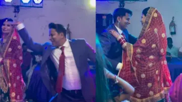 'Arrange marriage ka jalwa': Bride, groom set stage on fire with ‘Tip Tip Barsha Pani’ dance