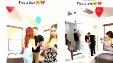 Youth goes to surprise girlfriend but finds her kissing another man; heartbreaking video goes viral