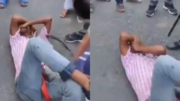 Two sisters teach stalker a lesson, thrash him in public – Watch