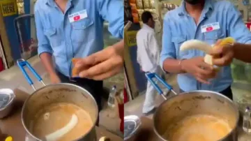 IAS chaiwala’s ‘fruit chai’ using banana leaves internet disgusted, netizens say ‘zinda pakadna hai 