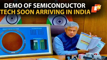 Union Minister Ashwini Vaishnaw showcases Micron's semiconductor technology 