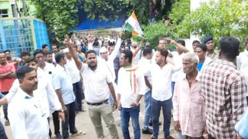 Congress Members Protest At TPCODL Office In Nayagarh