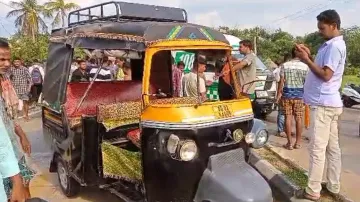 Auto Rickshaw Involved In Road Mishap
