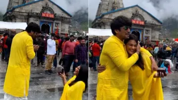 Girl proposes to her boyfriend at Kedarnath Temple – Watch adorable video