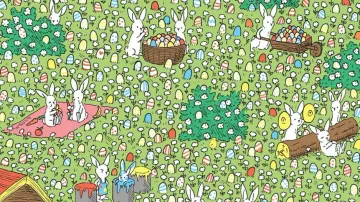 Only 1% people with super vision can find white egg in this optical illusion in 10 seconds!