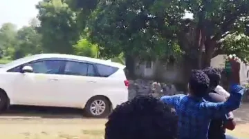 Egg Attack On 5T Secretary's Carcade 