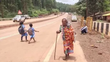 Octogenarian walks miles on ghat road for allowance