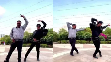 Dad rocks, son shocks! Father proves who is the ‘real boss’ with his rocking moves; watch