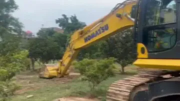 Construction work atop Sikharchandi hill