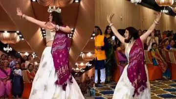 Video of bride dancing energetically to ‘Rangilo Maro Dholna’ captivates everyone’s heart