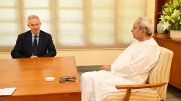 CM Naveen Patnaik With Tony Blair