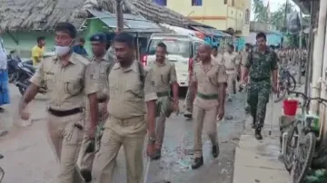 Police Flag March In Bhadrak