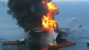 Indian ship catches fire 