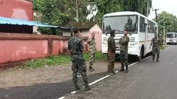Police Deployment Near Subarnapur village