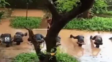 Student unions protest outside Thane college after video showing thrashing of NCC cadets sparks outr