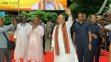 Union HM Amit Shah At Bhubaneswar Airport