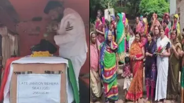 Villagers bid tearful adieu to martyred Jawan in Cuttack