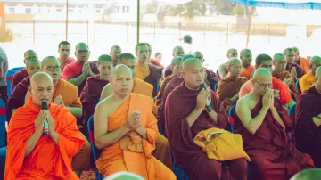 Bhoomi Pujan for India International Centre for Buddhist Culture and Heritage held in Nepal 