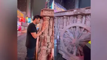 'Billions of eyes will be on Odisha:' Replica of Konark Temple wheel installed at Times Square