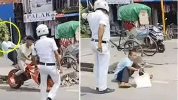KTM rider drops ‘girlfriend’ off bike to escape from traffic police