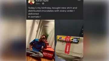 Food delivery agent celebrates birthday by giving chocolates with every order, gesture wins hearts