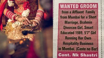 Unusual matrimonial ad seeking ‘short marriage’ baffles netizens