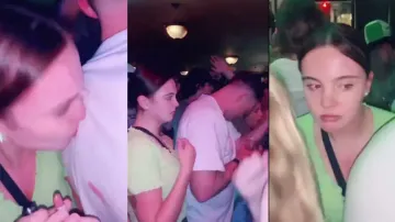 Woman on ‘rampage’ secretly puts lipstick marks on men's shirts at pub while dancing; watch