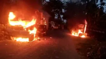 Cattle-laden vehicles set ablaze in Balasore
