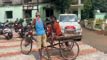 Divyang Carried On Trolley