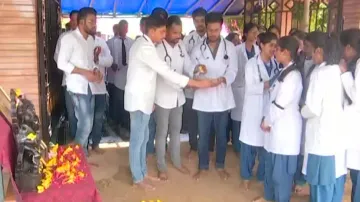 Ayush College Students Unique Protest