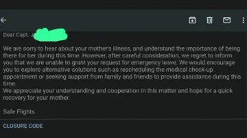 Vistara airline's response to its Captain's leave sparks outrage on Internet