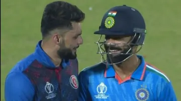Virat Kohli and Naveen Ul-Haq