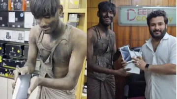 ‘Beggar’ brings sack of coins to buy iPhone 15 Pro Max