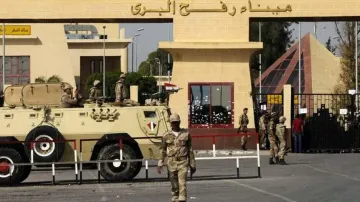 Egypt moves troops to Gaza border amid fears of Palestinians being pushed into Sinai