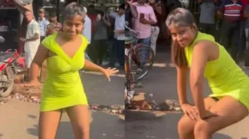 Video of girl dancing on roadside in alluring look goes viral; netizens react
