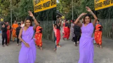 Video of woman dancing in saree at crowded railway station goes viral; Watch
