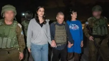 Two American hostages released by Hamas return to Israel