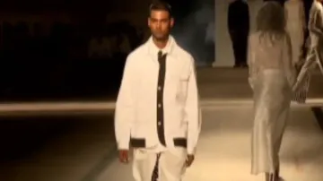 Santosh Kumar Walking The Ramp At Lakme Fashion Week