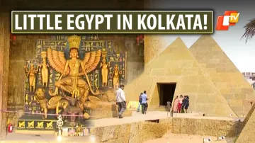 Kolkata’s Belgharia Durga Puja Pandal Resembles Egyptian Pyramids, Watch Video