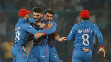Afghanistan players celebrate 