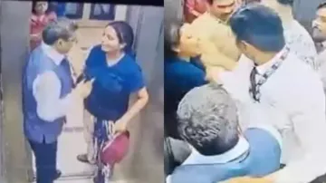 Video of ugly fight between retired IAS officer, pet dog owner over using of lift goes viral