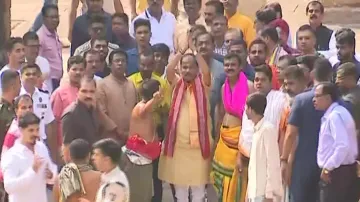 Governor Raghubar Das At Lingaraj Temple