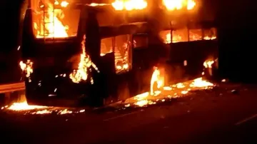 Odisha-bound bus catches fire in West Bengal, 36 passengers hospitalized 