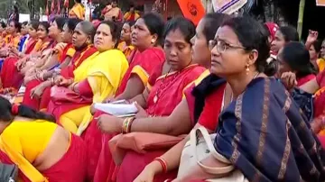 Anganwadi Workers' Protest