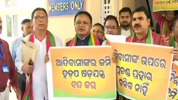BJP Members With Placards